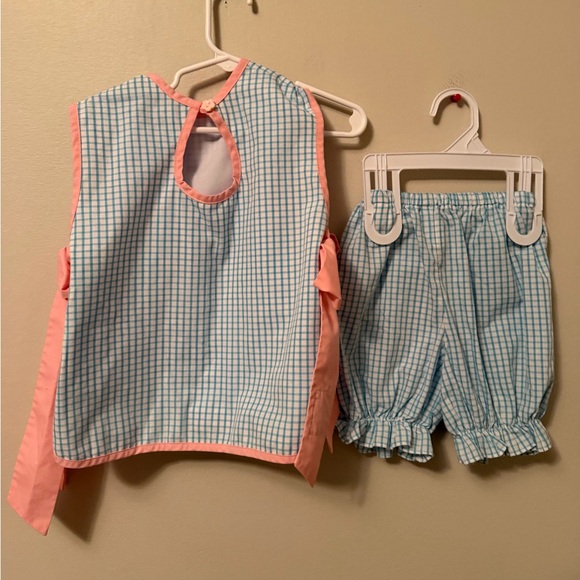 The Beaufort Bonnet Company Blue Striped Matching Set - Picture 2 of 4